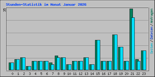 Stunden-Statistik im Monat Januar 2026