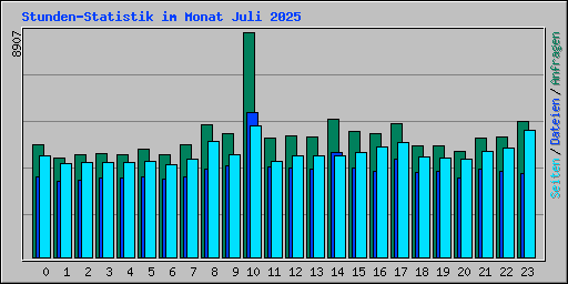 Stunden-Statistik im Monat Juli 2025
