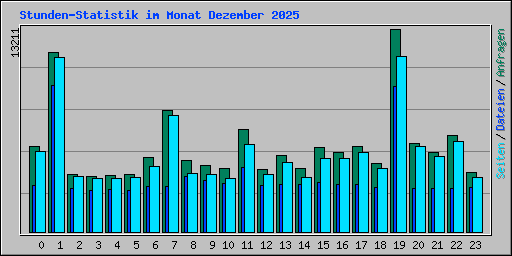 Stunden-Statistik im Monat Dezember 2025